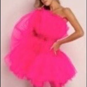 Shein Pink Puffy Dress